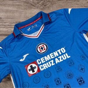 Joma Cruz Azul Home 22-23 Men's Soccer Jersey Blue-White‎ Size Small